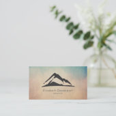 Mountain Illustratie in zwart Visitekaartje (Staand voorkant)