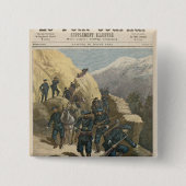 Mountain Infantrymen Vierkante Button 5,1 Cm (Voorkant)