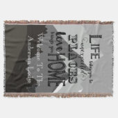 Mountain Inspirationl Quote Life neemt je mee Deken (Voorkant)