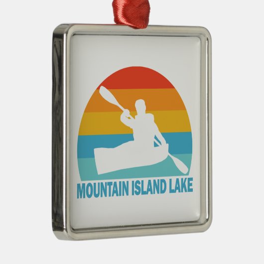 Mountain Island Lake North Carolina Kayak Metalen Ornament (Rechts)