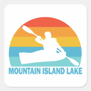 Mountain Island Lake North Carolina Kayak Vierkante Sticker