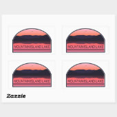 Mountain Island Lake North Carolina Red Sunrise Rechthoekige Sticker (Vel)