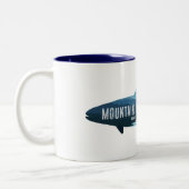 Mountain Island Lake North Carolina Vis Tweekleurige Koffiemok (Links)