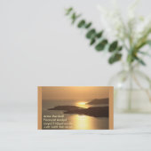 Mountain Island Sunset-Santorini Visitekaartje (Staand voorkant)