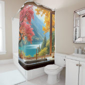 Mountain Kitchen Uitzicht Douchegordijn (In situ)