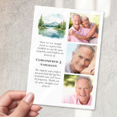 Mountain Lake 3 foto Sympathy begrafenis Bedankkaart