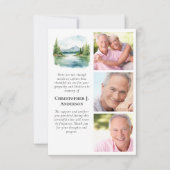 Mountain Lake 3 foto Sympathy begrafenis Bedankkaart (Voorkant)