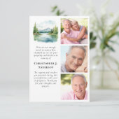 Mountain Lake 3 foto Sympathy begrafenis Bedankkaart (Staand voorkant)