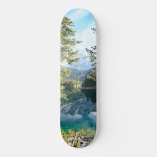 Mountain Lake Bliss #2 #cabine #decor #wall #art Persoonlijk Skateboard