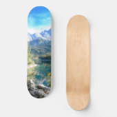 Mountain Lake Bliss #3 #cabine #decor #wall #art Persoonlijk Skateboard (Voorkant)