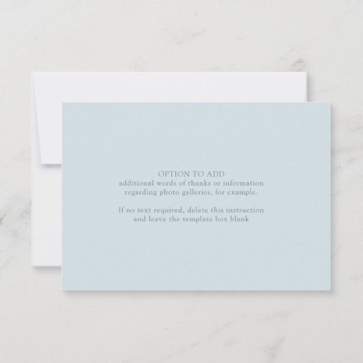 Mountain Lake bruiloft fotostrip dank u kaart (Achterkant)