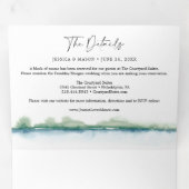 Mountain Lake Bruiloft Tri-Fold Uitnodigingen RSVP (Binnenzijde eerst)