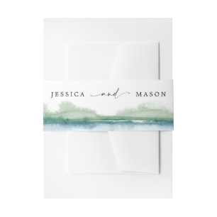 Mountain Lake bruiloft uitnodiging buik bands Uitnodigingen Wikkel