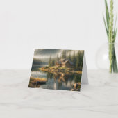 Mountain Lake Cabin Note Kaart (Voorkant)