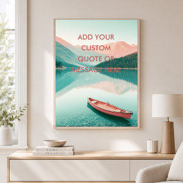 Mountain Lake Canoe - Maak Je Eigen Motivatie  Poster