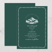 Mountain Lake Canoe Wedding Kaart (Voorkant / Achterkant)