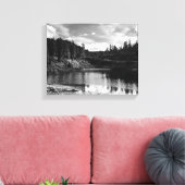 Mountain lake canvas afdruk (Insitu (Woonkamer))