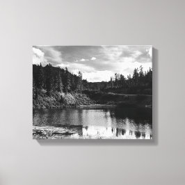 Mountain lake canvas afdruk