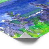 Mountain Lake Catamaran Watercolor Painting Poster (Hoek)