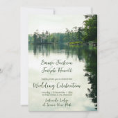 Mountain Lake details alles in één bruiloft Kaart (Voorkant)