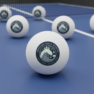 Mountain Lake Familie Reünie Ronde Motief ID1317 Pingpongbal