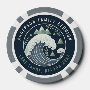 Mountain Lake Familie Reünie Ronde Motief ID1317 Poker Chips