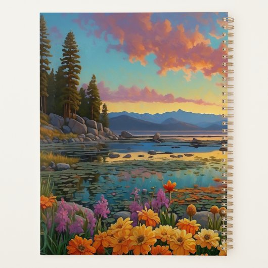 Mountain Lake Flowers Art Planner (Achterkant)