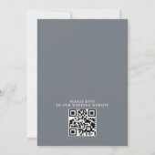 Mountain Lake Forest Rustic Budget QR Code Wedding Kaart (Achterkant)
