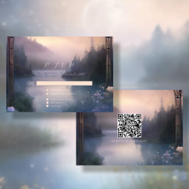 Mountain Lake Forest sterren etherische rustieke b RSVP Kaartje