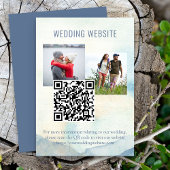 Mountain Lake Foto en QR Code Bruiloft Website Informatiekaartje