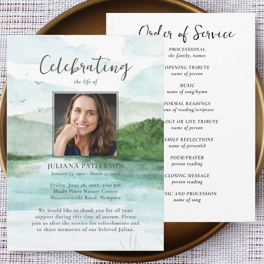 Mountain Lake Funeral Order of Service Programma