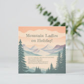 Mountain Lake generieke uitnodiging -  (Staand voorkant)