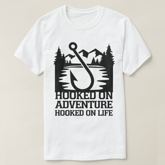 Mountain Lake Gevist Hook Adventure Design T-shirt (Design voorkant)