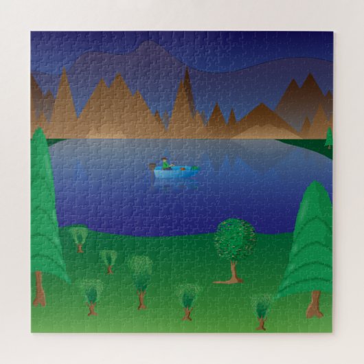 "Mountain Lake Gevist reis" puzzel (Horizontaal)