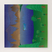 "Mountain Lake Gevist reis" puzzel (Verticaal)