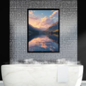  Mountain Lake Hand Painted Landscape Poster