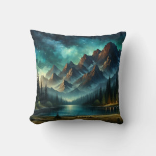 Mountain Lake / hut onder de sterren Kussen