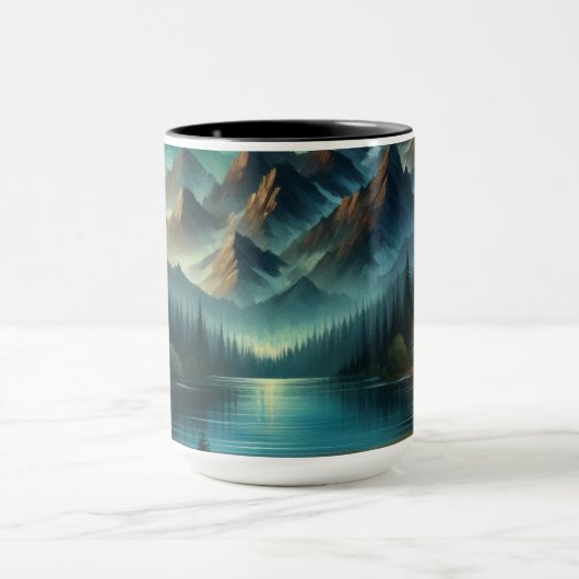 Mountain Lake / hut onder de sterren Mok (Midden)