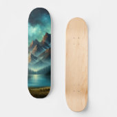 Mountain Lake / hut onder de sterren Persoonlijk Skateboard (Voorkant)