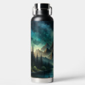 Mountain Lake / hut onder de sterren Waterfles (Voorkant)