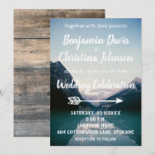 Mountain Lake huwelijksuitnodigingen Kaart (Voorkant / Achterkant)