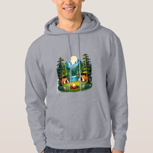 Mountain Lake Kampvuur Hoodie (Voorkant)