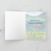 Mountain Lake Kayak Waterverf Happy Birthday Kaart (Binnen)