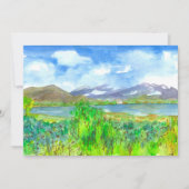 Mountain Lake Painting Uitnodiging voor een pensio (Voorkant)