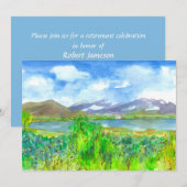 Mountain Lake Painting Uitnodiging voor een pensio (Voorkant / Achterkant)