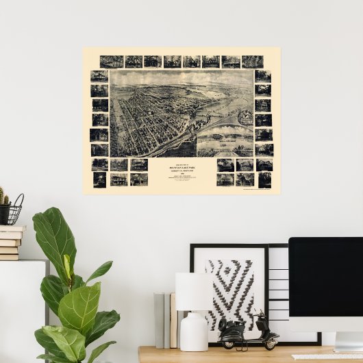 Mountain Lake Park, MD Panoramic Map - 1906 Poster (Thuiskantoor)