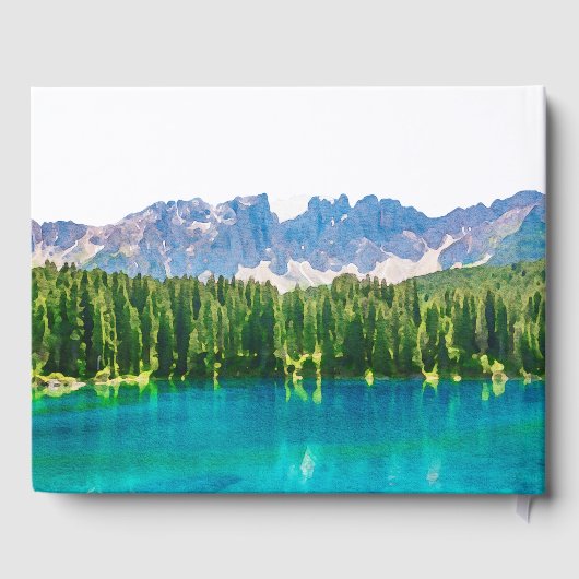 Mountain Lake Photo Memorial of begrafenis gastenb Gastenboek (Achterkant)