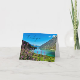 Mountain Lake Photography Vouwbare Dankkaart Bedankkaart