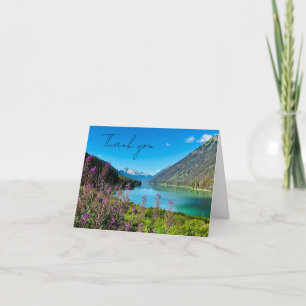 Mountain Lake Photography Vouwbare Dankkaart Bedankkaart