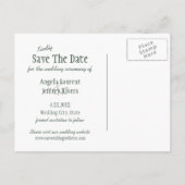 Mountain Lake reflectie evergreen Save The Date Aankondigingskaart (Achterkant)
